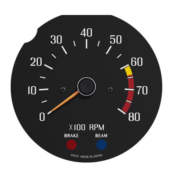 【PIVOT/ピポット】 旧車GAUGE タコメーター 8000rpm 黄針 ケンメリ [KG-KA...