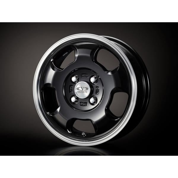 【TRD/ティーアールディー】 14インチ アルミホイール weds VICENTE 05 ブラック...