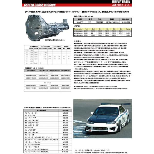 【HPI】 6速クロスミッション ニッサン シルビア S15 SR20DET [HPKM-FS6R9...
