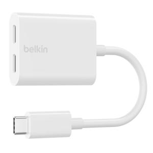 Belkin 2 in 1 USB-Cデュアルアダプター オーディオ&充電対応 USB-C PD60W急速充電対応 Android スマート｜villageused