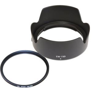 F-Foto EW-73D 互換フード と 67mm レンズフィルター の 2点セット (キヤノン Canon RF 24-105mm F4