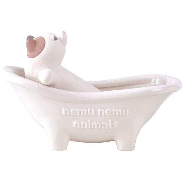 りぶはあと バスタブ加湿器 ねむねむアニマルズ ミケネコのゆず (本体:全長約11cm コップ:全長...