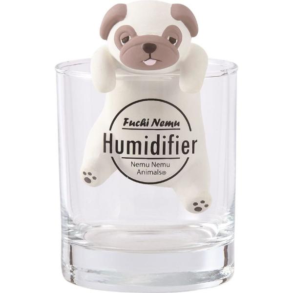 りぶはあと ふちねむ加湿器 ねむねむアニマルズ パグのハナ (本体:全長約10cm コップ:全長約9...