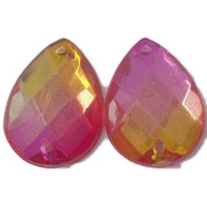 キラリ手芸部 No.3964手芸用ビジュー パーツ ソーオン ストーン（アクリルビーズ ラインストーン)赤色（レッド）（グラデーション）_1