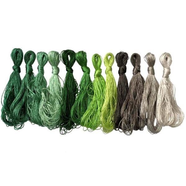 12本 絹糸 光沢きれい 刺しゅう糸 ソーイング糸 手縫い糸 12色 カラー糸 セット 20M/色 ...