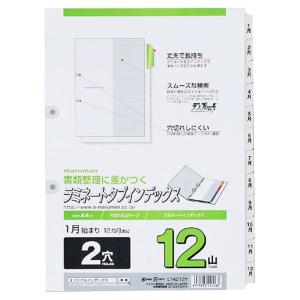 マルマン A4 インデックス ラミネート加工 2穴(補強シール付) 1~12月 LT4212Y