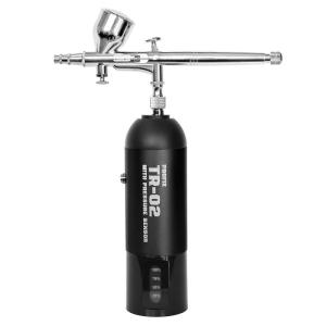 エアテックス　コンプレッサ&エアブラシ エアテックス コンプレッサー エアーセット タンク＆ツイン