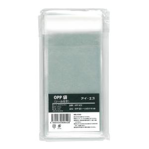 アイ・エス OPP袋 透明 100枚 シール付き W60×H95mm 名刺 OPP-02S クリア