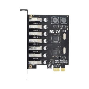 Xiwai 7ポート PCI-E - USB 3.0 HUB PCI Express 拡張カードアダプター 5Gbps マザーボード用｜villageused