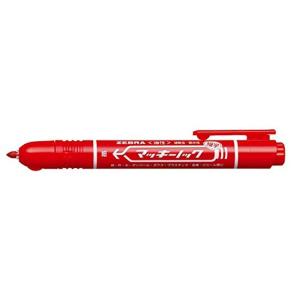 ゼブラ 油性マーカー マッキーノック 細字 赤 2個セット