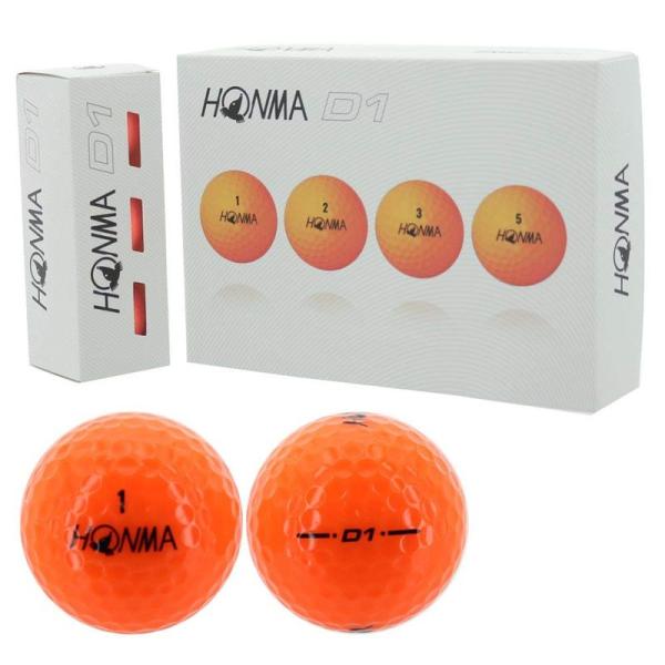 本間ゴルフ ゴルフボール NEW D1 BT-1801 オレンジ 1ダース (12個) オレンジ
