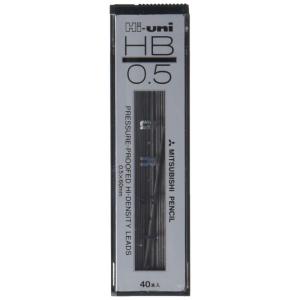 ユニ替芯 Hi-uni0.5mm芯HB４０本入 HU05300-HB