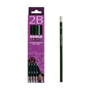 鉛筆 ２Ｂ 消しゴム付 １２本入
