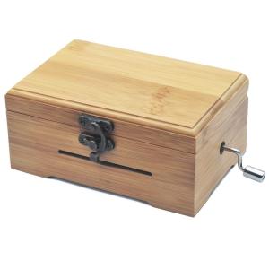 Wingostore 30弁手回しオルゴール音楽ボックスMovement with銅製ギアDIY Make Your音楽ツールキット (竹製