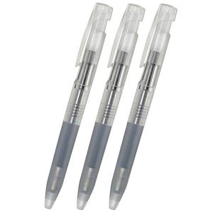 ゼブラ 油性ボールペン ブレン 0.5mm 黒インク 透明軸 3本 P-BAS88-C3