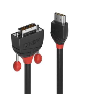 LINDY BLACK LINE HDMI（Type A）/オス to DVI-D シングルリンクケーブル/オス、3m(型番:36273)