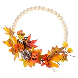 ハロウィン 飾り 花輪 ハロウィンリース 紅葉 かぼちゃ ハロウィン 装飾 玄関 屋外?収穫感謝祭秋の小道具 秋のリース?飾り付け小道具 ハ