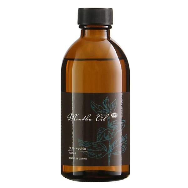 天然ハッカ油 100% 日本製 大容量 500mL ハッカオイル Mentha Oil 100 メン...