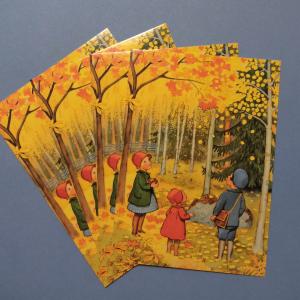 New エルサベスコフ ポストカード 4枚セット 花 森 動物 童話 絵本 Elsa Beskow イラスト はがき 北欧 Eb Post Villervalla 通販 Yahoo ショッピング