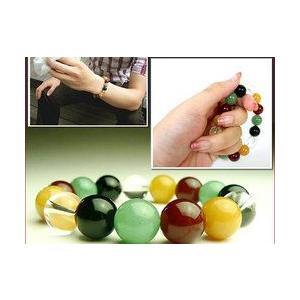 ブレスレット 五行風水 本水晶 黄玉 ガーネット 翡翠東菱玉 オニキス パワーストーン