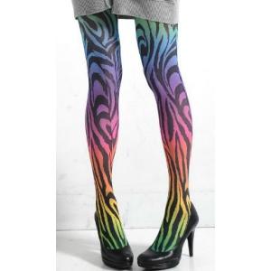 タイツ カラーゼブラ ファッションタイツ 彩縞馬 カラータイツ