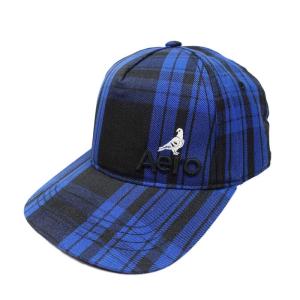 返品不可(エアロポステール)AEROPOSTALE キャップ Aero Skate Plaid Adjustable Hat ブラック×ブルー Black×Blue｜vinaoutfitters