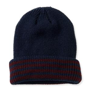 返品不可(エアロポステール)AEROPOSTALE ニット帽 Cuff Stripe Beanieクラシックネイビー Classic Navy｜vinaoutfitters