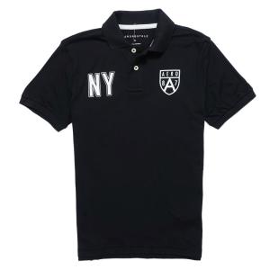 エアロポステール AEROPOSTALE メンズ Mens 半袖 ポロシャツ Aero Shield Jersey Polo ブラック Black｜vinaoutfitters