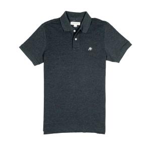 エアロポステール AEROPOSTALE メンズ Men's 半袖 ピケ ポロシャツ A87 Logo Pique Polo チャコールヘザーグレー｜vinaoutfitters