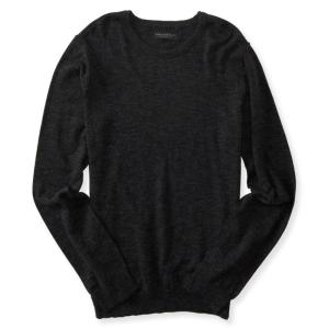 エアロポステール AEROPOSTALE メンズ Men's セーター Solid Crew Neck Sweater ブラック Black｜vinaoutfitters