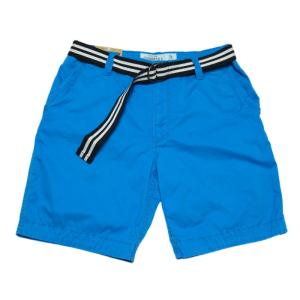 返品不可(エアロポステール)AEROPOSTALE ショートパンツ Belted Flat-Front Shorts ブルー Blue ベルト付｜vinaoutfitters