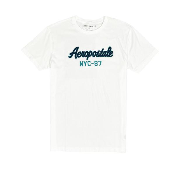 エアロポステール メンズ 半袖 Tシャツ Aeropostale NYC-87 Logo Appli...