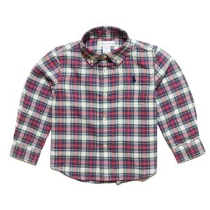 ラルフローレン RALPH LAUREN ベビー 男の子 長袖 シャツ Plaid Cotton Oxford Shirt, Red Multi レッド マルチ Red Multi｜vinaoutfitters