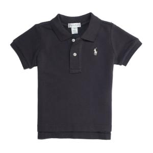 (ラルフローレン)RALPH LAUREN ベビー 男の子 半袖 ポロシャツ Cotton Mesh Polo Shirt ダークスレート Dark Slate｜vinaoutfitters