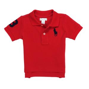 ラルフローレン RALPH LAUREN ベビー 男の子 半袖 ポロシャツ Cotton Mesh Polo Shirt シグナルレッド Signal Red｜vinaoutfitters