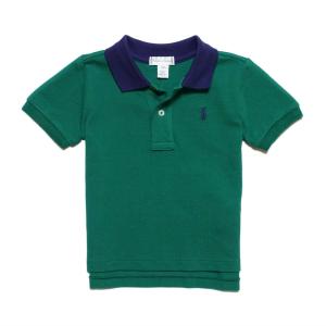 ラルフローレン RALPH LAUREN ベビー 男の子 半袖 ポロシャツ Cotton Mesh Polo Shirt グリーン Bush Green｜vinaoutfitters