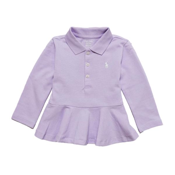 ラルフローレン RALPH LAUREN ベビー 女の子 長袖 ポロシャツ Peplum Piqu?...