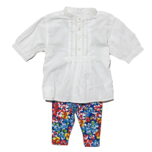 ラルフローレン RALPH LAUREN ベビー 女の子 ピンタック チュニック&amp;レギンス セット