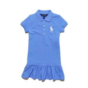 ポロ ラルフローレン POLO RALPH LAUREN ガールズ Girls 半袖 ポロシャツ ドレス Big Pony Short-Sleeve Dress ハーバー アイランド ブルー Harbor Island Blue｜vinaoutfitters