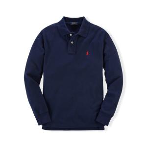 (ポロ ラルフローレン)POLO RALPH LAUREN ボーイズ Boys 長袖ポロシャツ Cotton Long-Sleeved Polo ニューポートネイビー Newport Navy｜vinaoutfitters