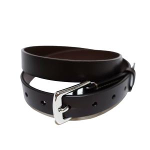 ポロ ラルフローレン POLO RALPH LAUREN メンズ Men's ベルト Equestrian Calfskin Belt ダークブラウン Dark Brown｜vinaoutfitters