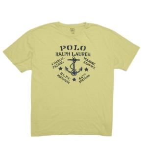 返品不可(ポロ ラルフローレン)POLO RALPH LAUREN 半袖Tシャツ Classic-Fit Anchor T-Shirt ピューリタンゴールド Puritan Gold｜vinaoutfitters