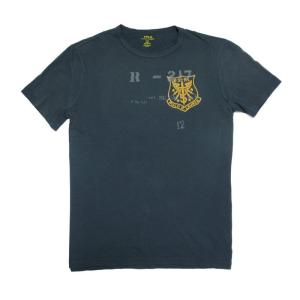 返品不可(ポロ ラルフローレン)POLO RALPH LAUREN 半袖Tシャツ Custom-Fit Crest T-Shirt ヴィンテージネイビー Vintage Navy｜vinaoutfitters