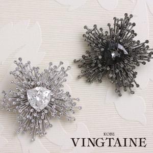 CHANEL（シャネル） ブローチ カメリア フラワー 花 ブラック シルバー