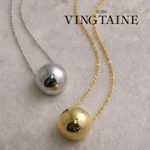 ネックレス メタル ボール チェーンネックレス  シンプル アクセサリー 人気 C3325｜vingtaine