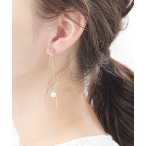 ノンホールピアス 樹脂製イヤリング パール ウ...の詳細画像3