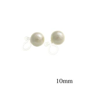 ノンホールピアス コットンパール 10mm 一...の詳細画像1