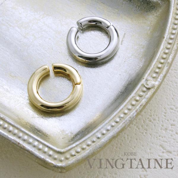 【片耳販売】ぽってりリングイヤーカフ 開閉式 フープ アクセサリー 重ね付け シンプル E2122