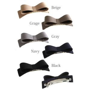 バレッタ リボン (L) シンプル オフィス ...の詳細画像1