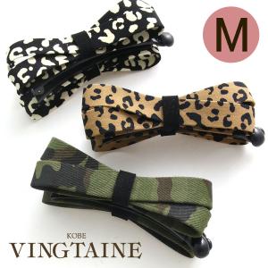 バナナクリップ リボン アニマル柄 (M) ヘアアクセサリー 簡単まとめ髪 大人 デイリー ヘアクリップ ヘアアクセ かわいい H-185